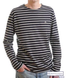 The Navy/Cream Striped Top for Men